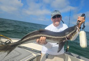 A nice Cobia, caught with a live Pinfish in 10 foot of water!!